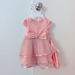 Beautiful Pink Baby Girl Dress and Bloomer Set